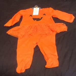 Carter’s Girls knit pumpkin one piece NWT